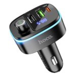 Transmissor Bluetooth para carro Hoco 2 x USB A + USB C QC3.0 PD 20W E62 preto - Image 2