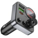 Transmissor FM Sem Fio Hoco E86 Alegria com USB duplo+Tipo-C PD30W+QC3,0 USB Preto - Image 4