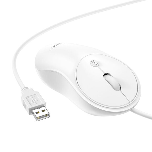Rato com Fio Hoco GM13 - Branco