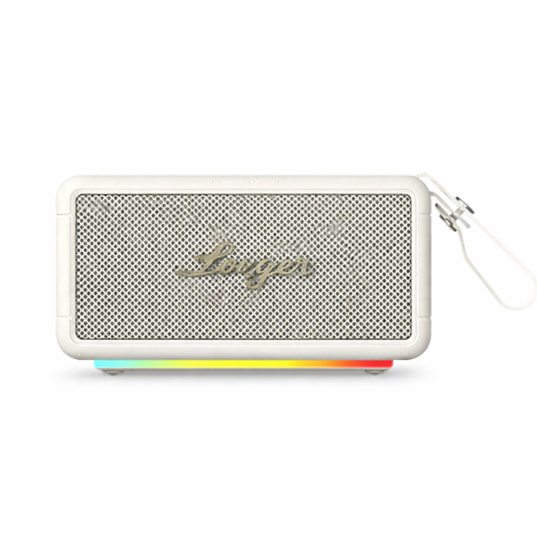 Lenyes S875 Elegance BEGE | Coluna Bluetooth V5.3 40W IPX6 com Carregamento de Emergência e Aplicativo