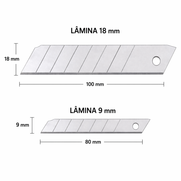 Lâminas de Reposição para X-ato (18 mm e 9 mm)