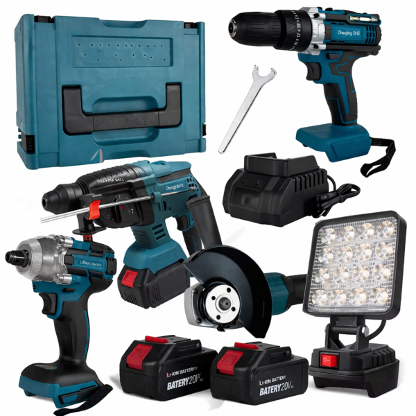 KIT PROFISSIONAL 5 EM 1 MÁQUINAS A BATERIA 21V – TUDOAVENDA