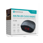 Rádio Relógio LED AM/FM NOVOTECK CK-008 com Alarme Duplo e Display Fácil de Ler – Prático e Compacto - Image 2
