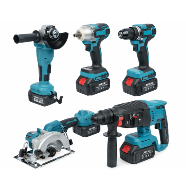 KIT COMPLETO 5 EM 1 – FERRAMENTAS ELÉTRICAS 21V (BRUSHLESS)