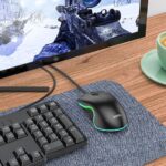 Rato Gamer com Fio e Luz Piscante Hoco GM19 - Preto - Image 5