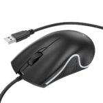 Rato Gamer com Fio e Luz Piscante Hoco GM19 - Preto - Image 8