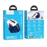 Rato Gamer com Fio Hoco GM31 - Branco e Azul - Image 2