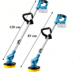 Escova de limpeza elétrica, sem fio, rotativa, recarregável, com 2 baterias. - Image 4