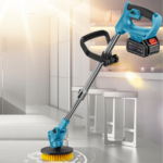 Escova de limpeza elétrica, sem fio, rotativa, recarregável, com 2 baterias. - Image 3