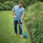 Roçadeira elétrica sem fio, Aparador de Relva + 2 baterias - Image 6