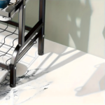 Escorredor de louça dobrável de três níveis, preto, grande XXL - Image 6