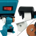 Esmeril de bancada duplo sem fio para afiar, com 2 pedras e 2 baterias. - Image 8