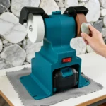 Esmeril de bancada duplo sem fio para afiar, com 2 pedras e 2 baterias. - Image 9