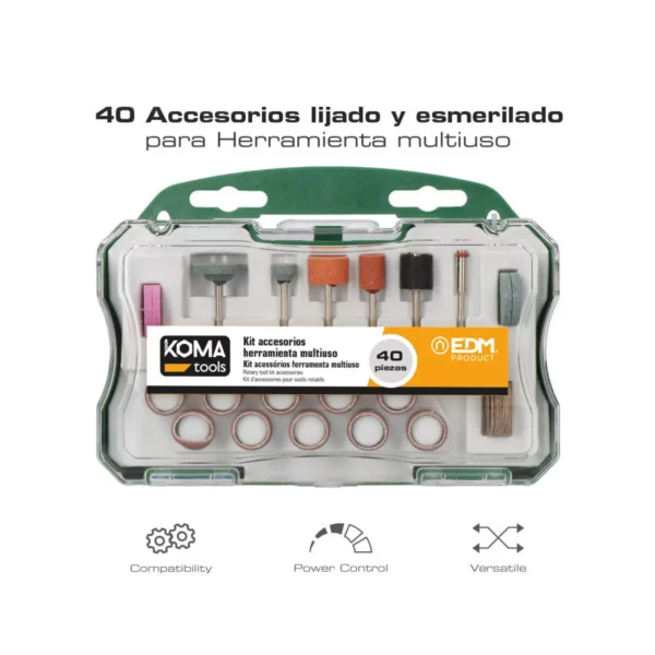 Acessórios para Ferramenta Multifunções Rotativa – Set 40 Peças - KOMA TOOLS