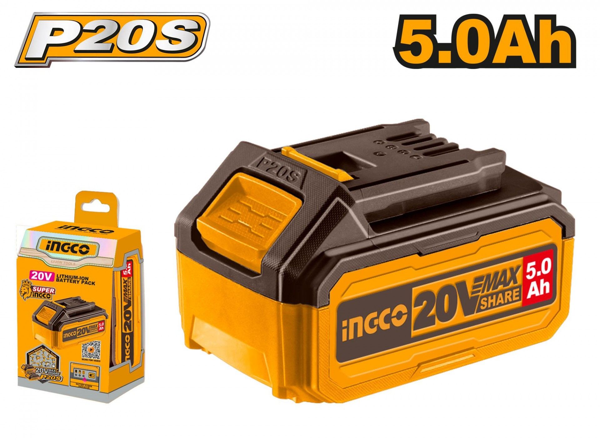 1740050677_7565c86e7c44eb514bab23553b3a52f2 Bateria litium 20V 5.0Ah refª FBLI2003 Ingco - Image 1