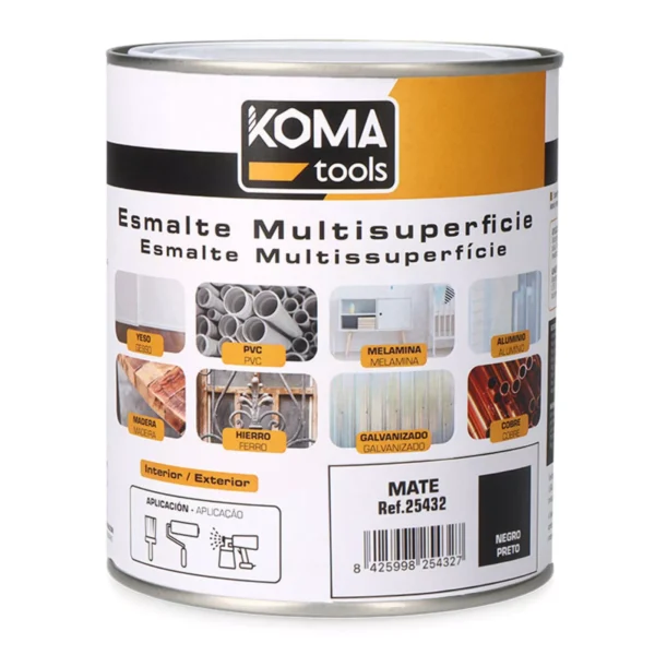 Esmalte Multisuperfices Preto Mate 750 ml