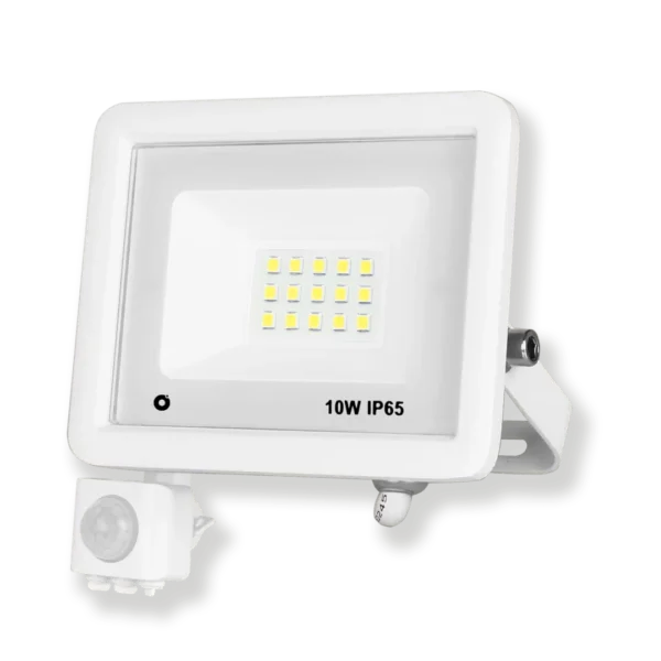 Projetor LED Slim 10W 6400K C/ Sensor de Movimento Branco - Florida
