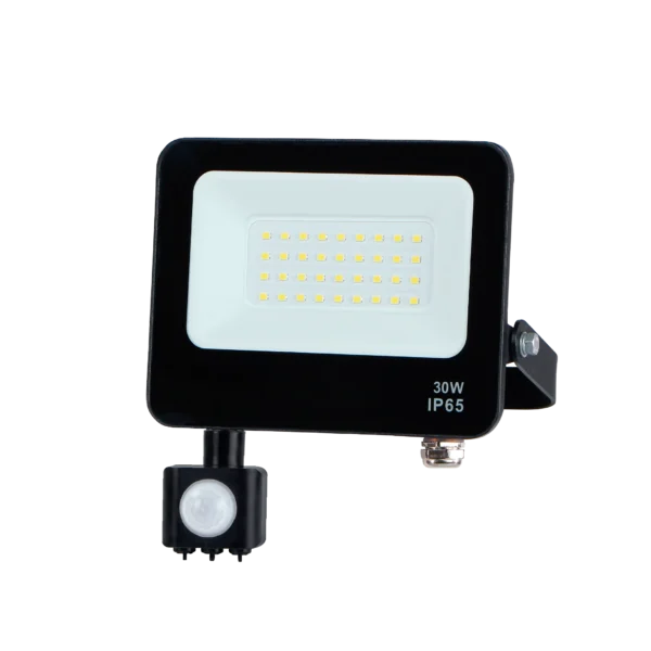 Projetor LED Slim 30W 6400K C/ Sensor de Mvimento Preto - Florida