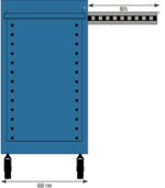 Carro de oficina com 7 gavetas, azul/cinza, 675x450x900mm - Stilker - Image 3