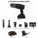 Mini Aspirador a Bateria Portátil - Cinza - Image 2