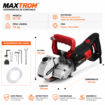 Fresadora de Paredes Profissional 2500W (Até 4800W Pico) – Corte Preciso e Potente - Image 5