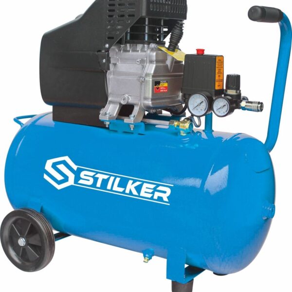 Compressor coaxial de 50 litros, 8 bar, 2 HP, 230 V monofásico